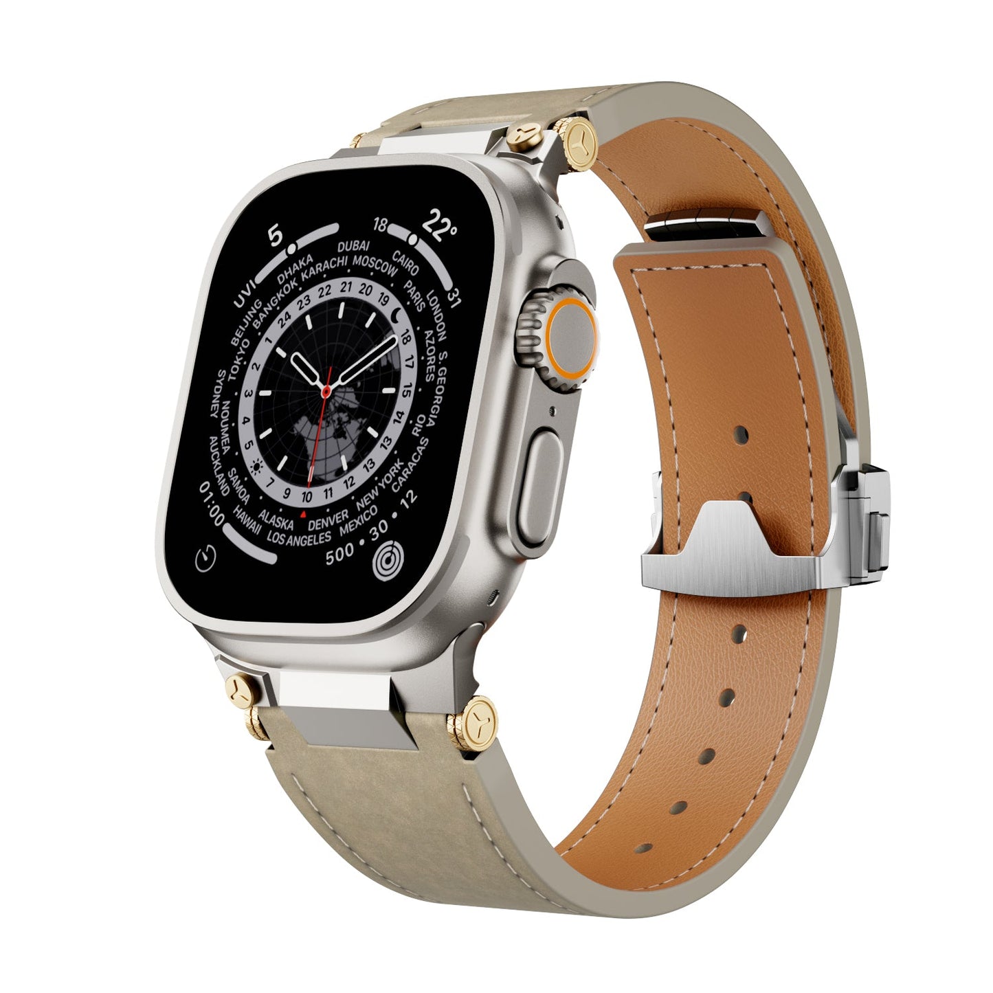 Deployment Buckle Leather Band